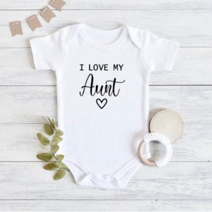 I Love My Aunt Onesie | Baby Announcement | Aunt Baby Onesie | Pregnancy Reveal to Aunt | Aunt Pregnancy Announcement | I Love my Aunt