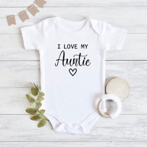 I Love My Auntie Onesie | Baby Announcement | Aunt Baby Onesie | Pregnancy Reveal to Aunt | Aunt Pregnancy Announcement | I Love my Aunt