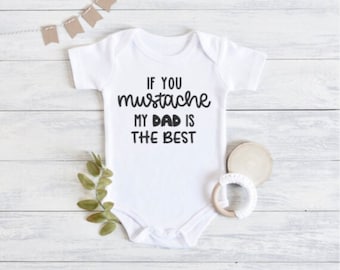 Onesie | Bodysuit | Mustache Dad | Father's Day Gift from Baby | Cute Baby Clothes | Father's Birthday Gift | Dad Birthday | Best Dad