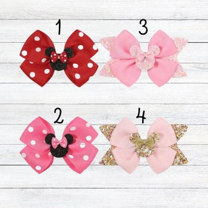 Pinces à cheveux scintillantes, il était une fois, oreilles de Minnie Mouse, princesse Disney, oreilles de mickey mouse Disney, blanc comme neige