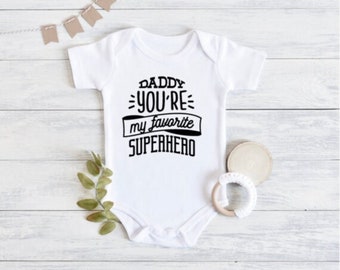 Onesie | Bodysuit | My Dad is My Hero | Father's Day Gift from Baby | Cute Baby Clothes | Father's Birthday Gift | Dad Birthday | Best Dad