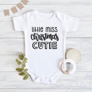Little Miss Christmas Cutie | Coming Home Outfit | Cute Baby Onesie | Pregnancy Announcement | Pregnancy Reveal | Christmas Onesie | Xmas