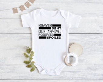 Onesie | Adoption Announcement | Pregnancy Announcement | Even Miracles Take a Little Time | We Hoped and We Prayed | Adoption Onesie