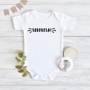 Sorpresa | Onesie | Bodysuit | Sorpresa Baby Onesie | Spanish Pregnancy Reveal | Pregnancy Announcement | Spanish Baby Reveal | Surprise
