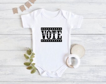 Onesie | Bodysuit | Vote Onesie | Election Onesie | Primary Race | Presidency | Vote for My Future | Future Voter | Your Vote Matters |