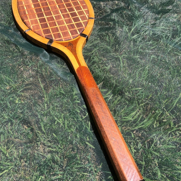 Ditson & Wright collegiate cheese board tennis racquet cut board serve slice racquetboard repurpose cool tennis gift