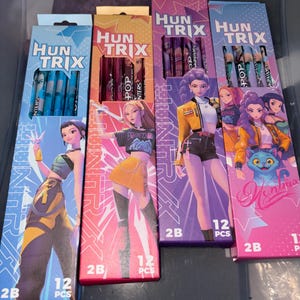 kpop demon hunters pencil case / pencils / sticker set /