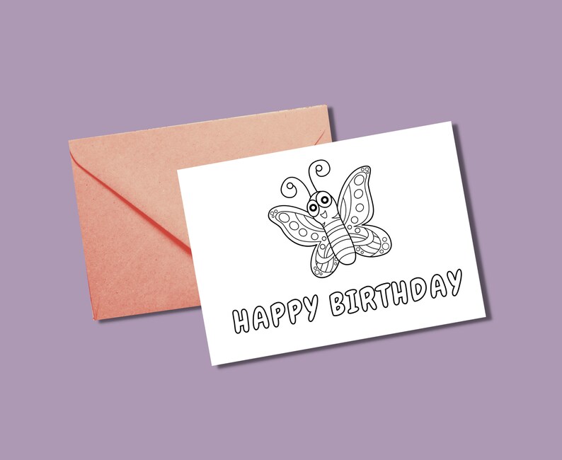 Printable Birthday Card Butterfly Birthday Card Insect Etsy printable-birthday-card-butterfly-birthday-card-insect-etsy