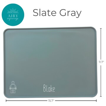 Silicone Personalized Placemat with Name and Optional Picture, Custom Baby Placemat, Toddler Placemat, Custom Placemat, Silicone Placemat