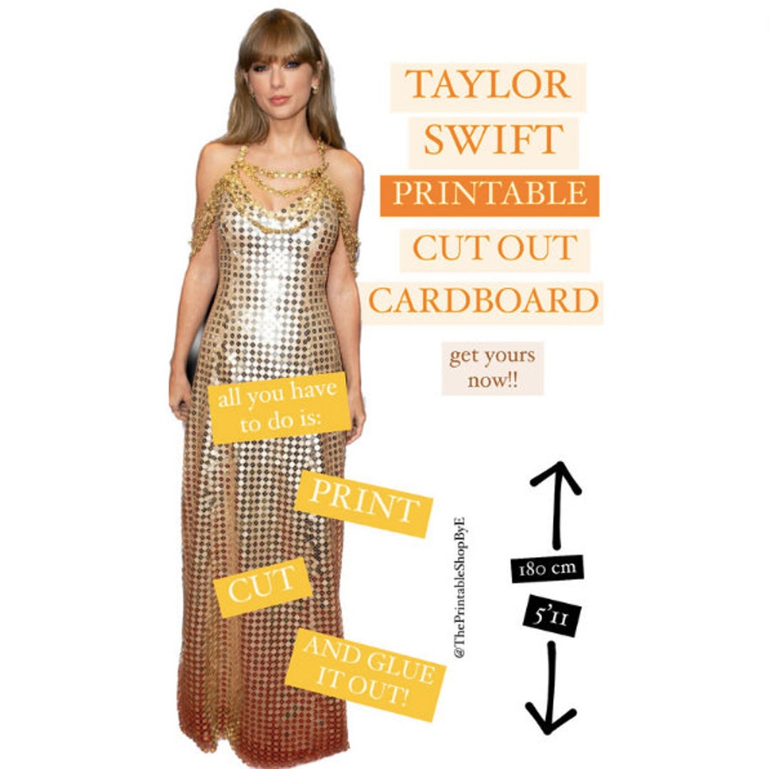 Taylor Swift Printable Life Size Cut Out Cardboard DIGITAL -  Israel