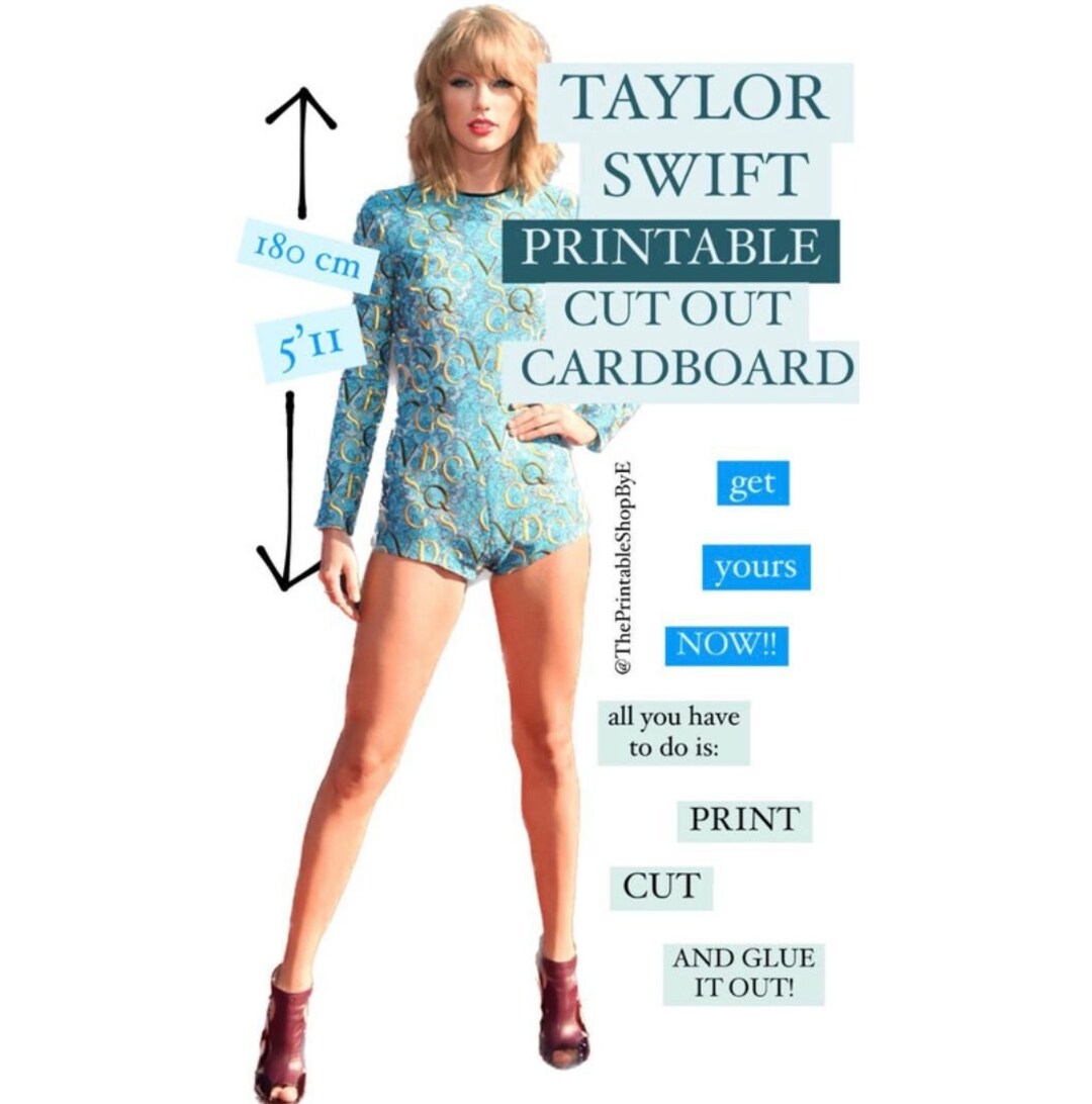 Taylor Swift Lifesize Cardboard Cutout Party Supplies Birthday Christmas