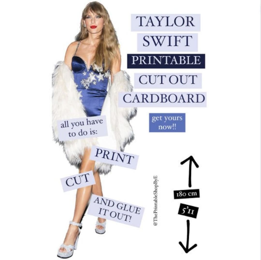 Eras Tour Taylor Swift PRINTABLE Life Size Cut Out Cardboard