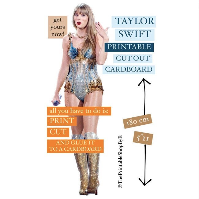 Taylor Swift Midnights Outfit Printable Life Size Cut Out Cardboard DIGITAL  