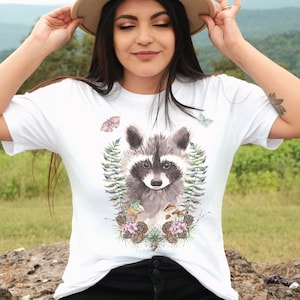 Goblincore Raccoon shirt alternative Cottage core aesthetic goblincore clothing T Shirt Fairycore clothes Aesthetic Forestcore clothing