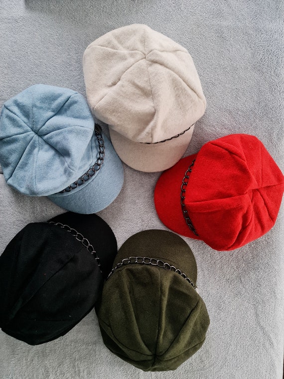 Wool Blend Newsboy Cap: Women