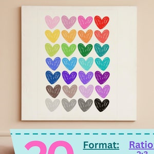 Rainbow heart art rainbow love art rainbow art love poster rainbow heart poster art heart poster art poster printable art instant download