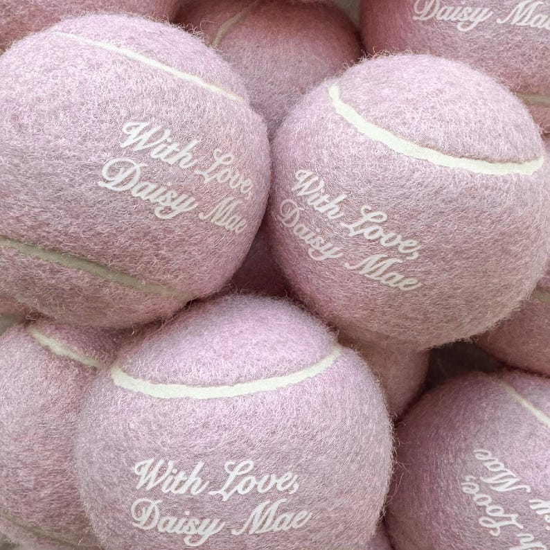 Custom Tennis Balls | Custom Shop - Wedding Party Favors for Dog Parents, Personalized with Names, Hosting Gift, Gender Reveal image 6