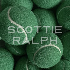 Custom Tennis Balls | Custom Shop - Wedding Party Favors for Dog Parents, Personalized with Names, Hosting Gift, Gender Reveal Evergreen - White