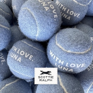 Custom Tennis Balls | Custom Shop - Wedding Favors for Dog Parents, Personalized with Names, Party Favors, Birthday Gifts for Tennis Players