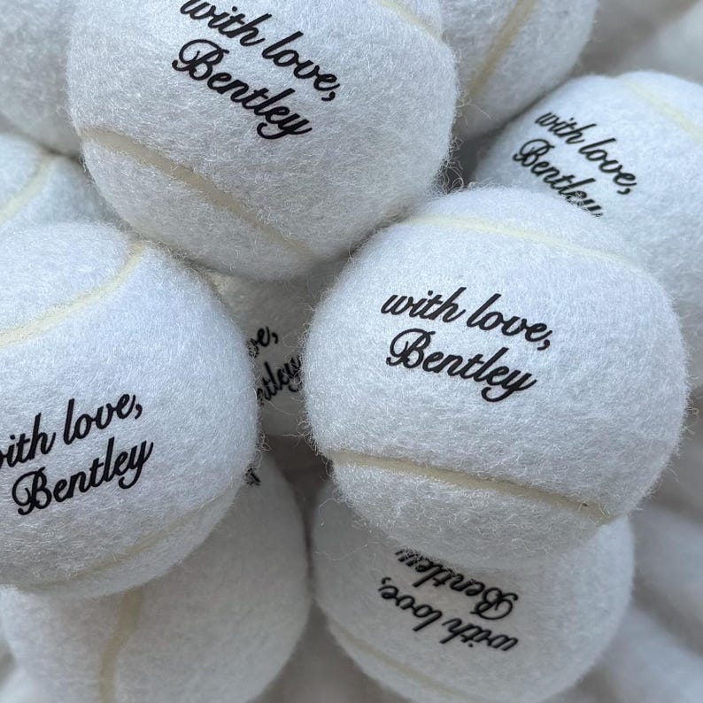 Custom Tennis Balls | Custom Shop - Wedding Party Favors for Dog Parents, Personalized with Names, Hosting Gift, Gender Reveal image 7