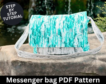 Messenger Bag Sewing Pattern & Sewing Tutorial | Messenger Bag Pattern | Bag Pattern | PDF Sewing Pattern | Bag Sewing Pattern