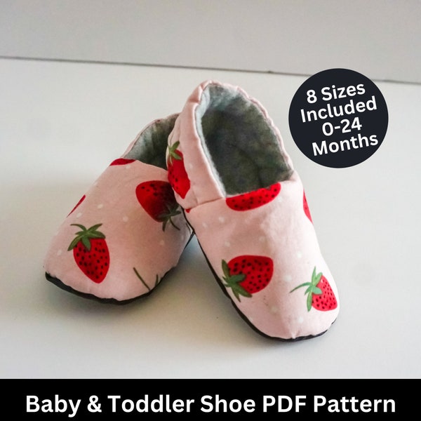 Babyschuhe nähen Schnittmuster & Nähanleitung | Baby Schuhe Muster | Krabbelschuhe | Neugeborenen| Baby-Dusche-Geschenk | PDF-Schnittmuster