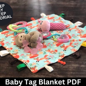 Baby Tag Blanket Etsy Canada