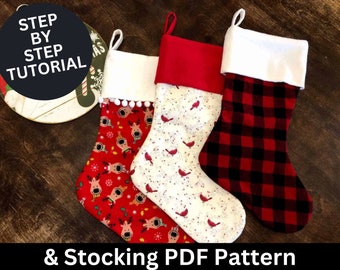 Christmas Stocking Pattern & Sewing Tutorial | Stocking Pattern | Sewing Pattern | Christmas Sewing | Christmas Stockings | Stockings | Easy