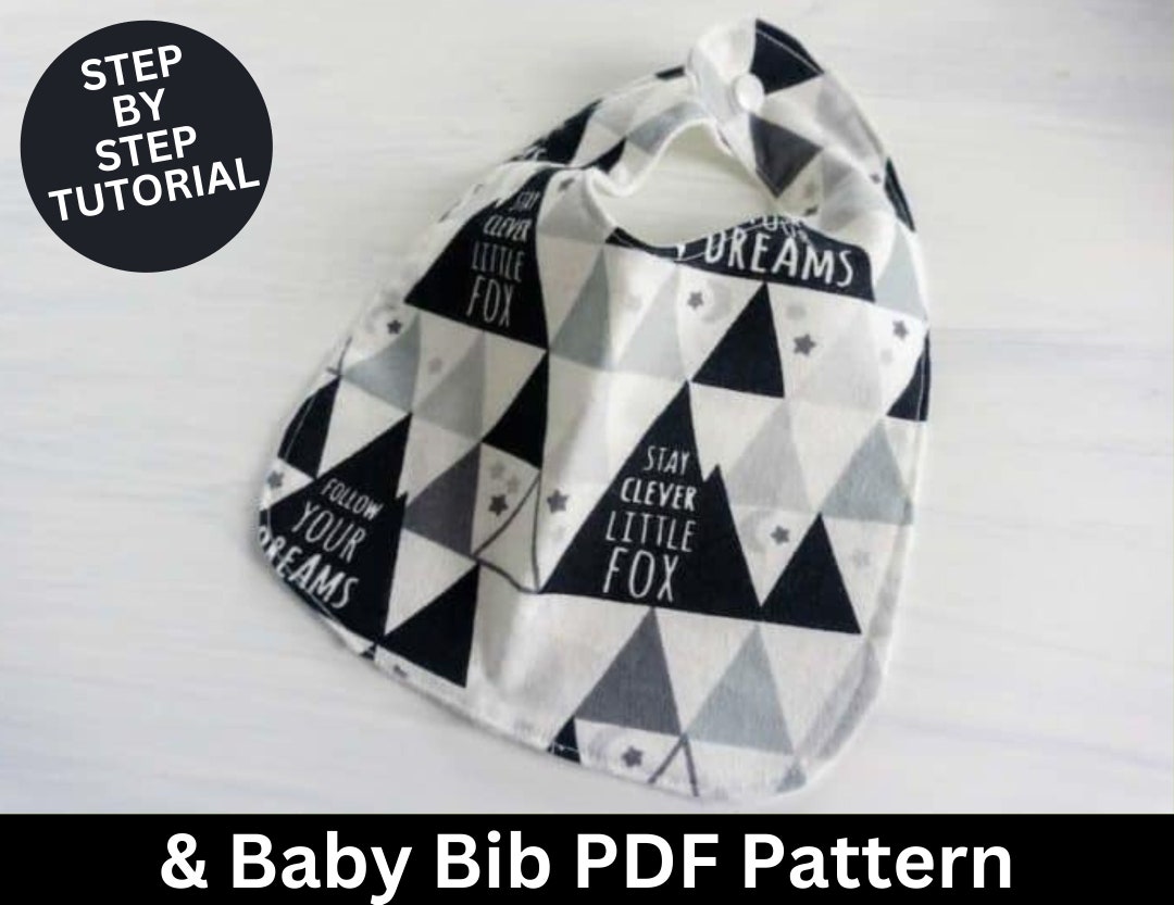 Easy Baby Bib Sewing Pattern & Sewing Tutorial Baby Bib Pattern Baby