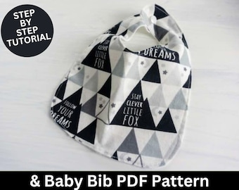 Easy Baby Bib Sewing Pattern & Sewing Tutorial | Baby Bib Pattern | Baby Bib | Bib Pattern | PDF Sewing Pattern | Sewing Pattern