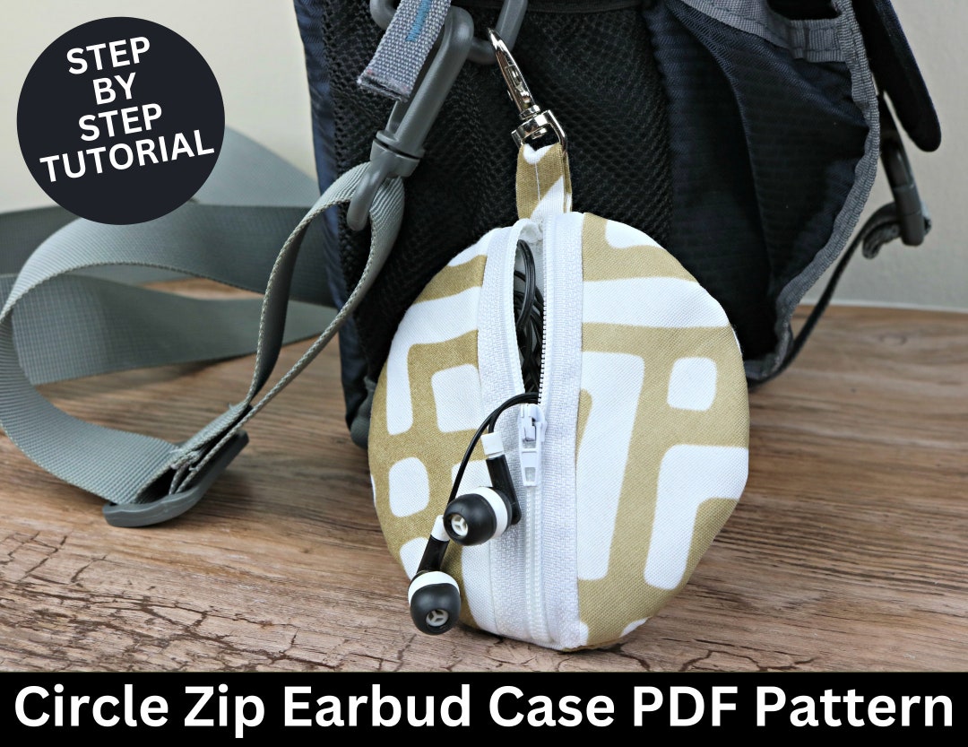Earbud Case Sewing Pattern Earbud Circle Pouch Pattern Circle Earbud