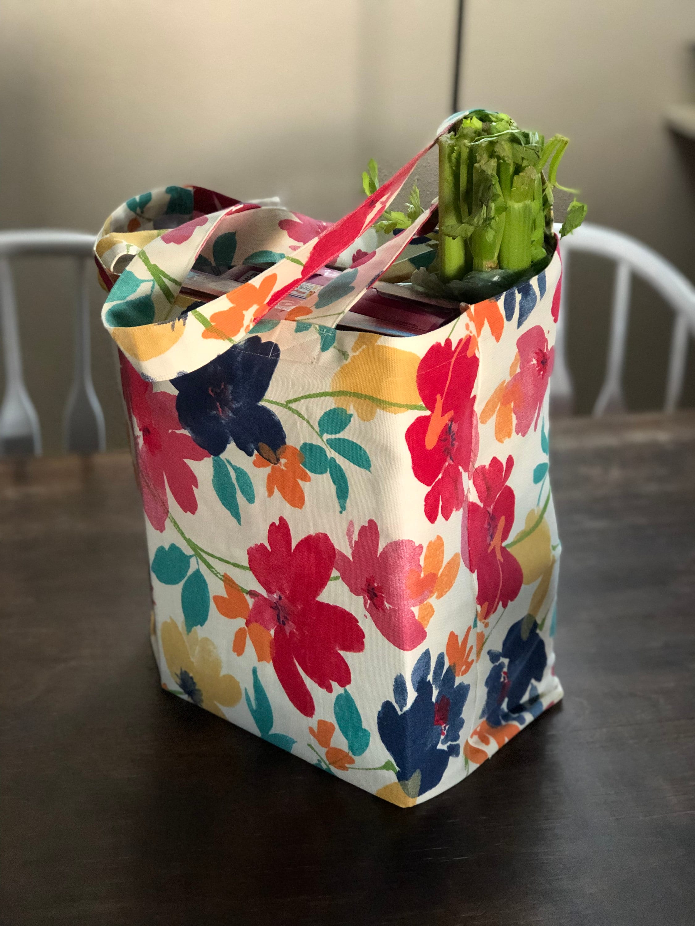 Reusable Grocery Bag Easy Sewing Tutorial | Grocery Shopping Bag | Cute ...