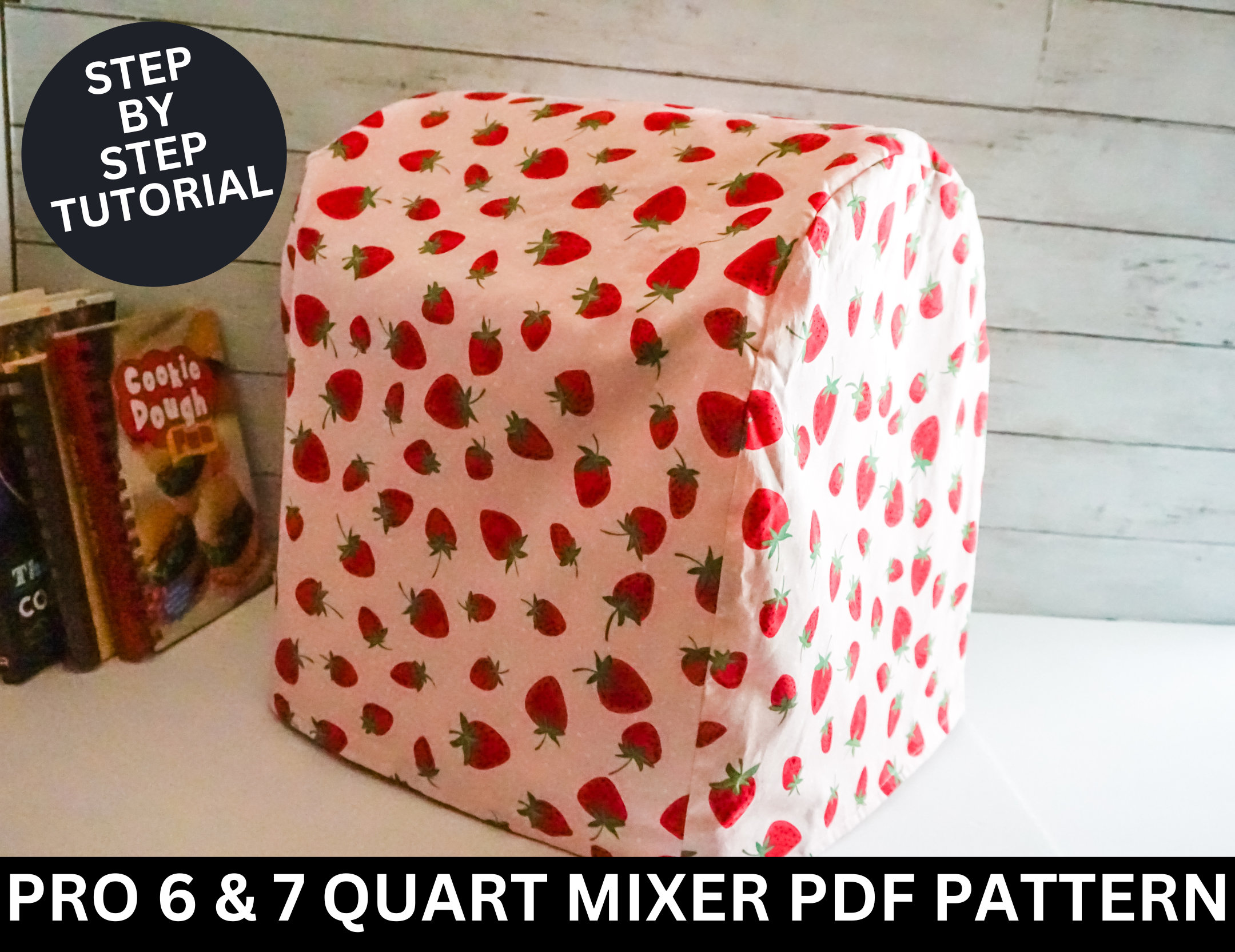 XL Strawberries Fabric Bowl Cover Kitchenaid Mixer Bowl 