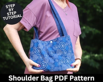 Shoulder Bag Sewing Pattern | Small Bag Pattern | Shoulder Bag Pattern | Bag Pattern | Bag Sewing Pattern, purse pattern, pdf sewing pattern