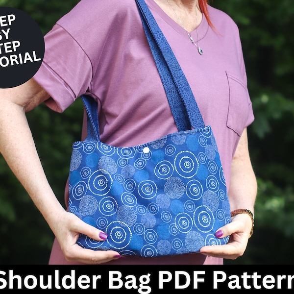 Shoulder Bag Sewing Pattern | Small Bag Pattern | Shoulder Bag Pattern | Bag Pattern | Bag Sewing Pattern, purse pattern, pdf sewing pattern