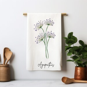 Agapanthus Handpainted Tea Towels