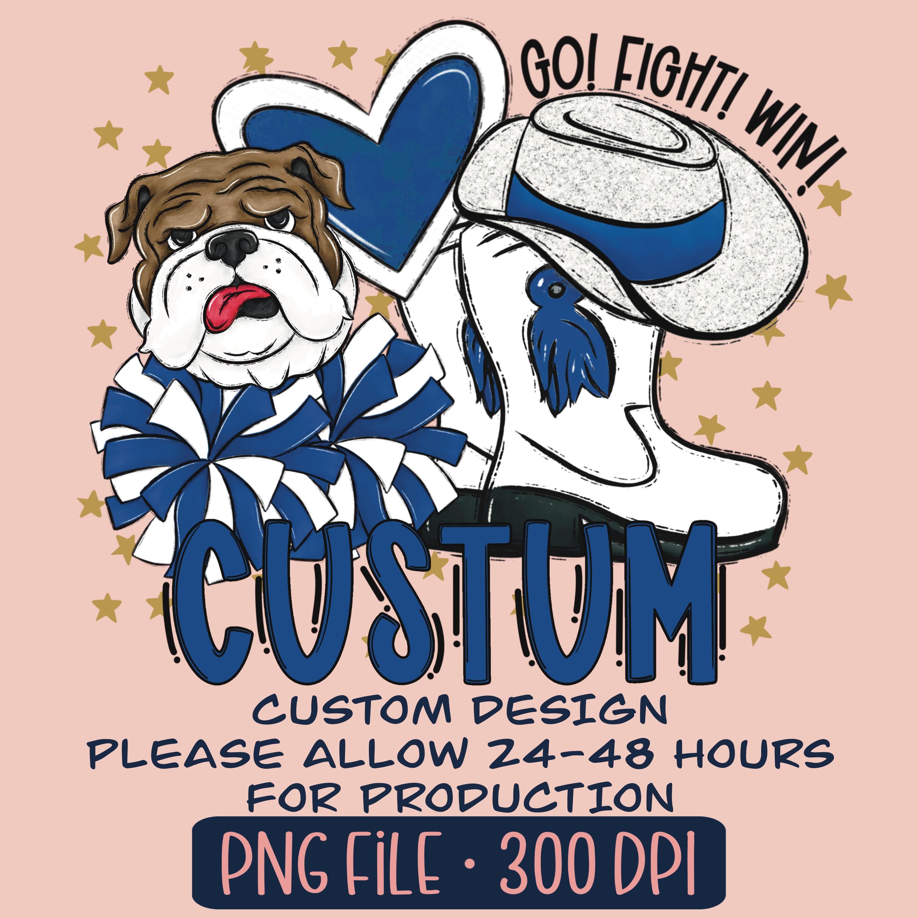 Customizable Drill Team Mascot PNG- Sports Digital File, Dance Team, DTF, Spirit, Pom Poms, Boots, Hat, Doodle Letters, Personalized
