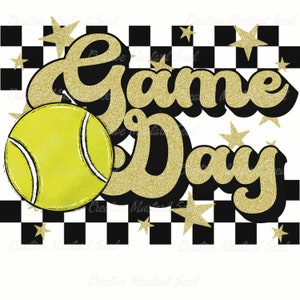 Game Day Tennis Race Stripe PNG- Sports Digital File, Game Day, Sublimation, DTF