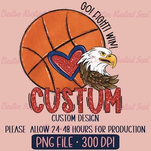 Custom Basketball Mascot Faux Glitter PNG- Sports Digital Download File, DTF, School Spirit, Basketball Team, Doodle Letters, Mom Design