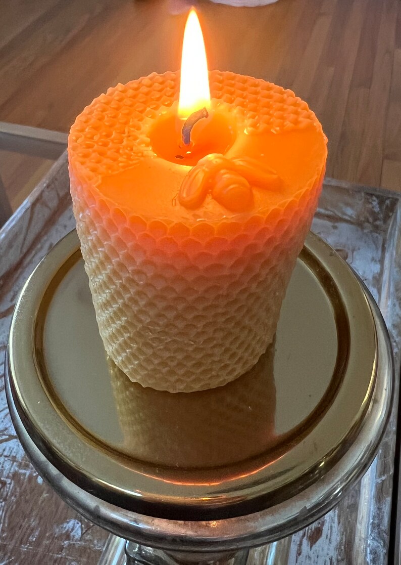 BEESWAX PILLAR CANDLE Etsy