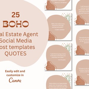 Real Estate Agent Social Media Posts Canva | Real Estate Instagram Post | Realtor Marketing | Real Estate Marketing Template | Quotes