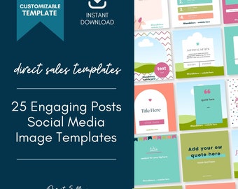 Post di coinvolgimento Instagram sui social media per le vendite dirette, modello Instagram Canva, modelli di vendita diretta, marketing delle vendite dirette, Brights