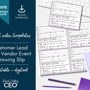 Direct Sales Printable Customer Info Form, Event Survey Form Printable ...