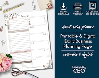 Pianificazione giornaliera delle vendite dirette, Pianificazione delle vendite dirette, Pianificazione stampabile, Pianificazione del network marketing, Vendita sociale, Pianificazione digitale, Neutro