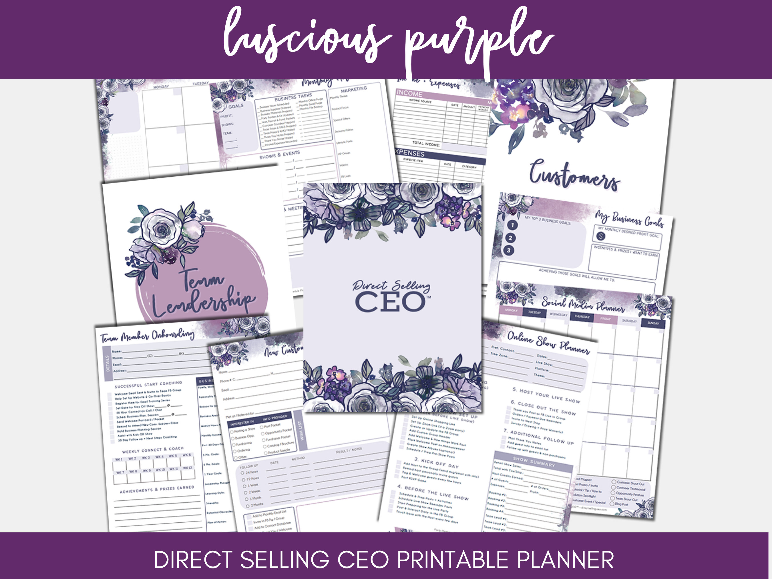 Direct Sales Printable Planner, Direct Sales Planner, Direct Sales ...
