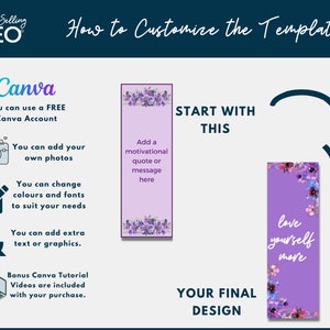 Direct Sales Editable Printable Bookmark Template, Canva Bookmark ...