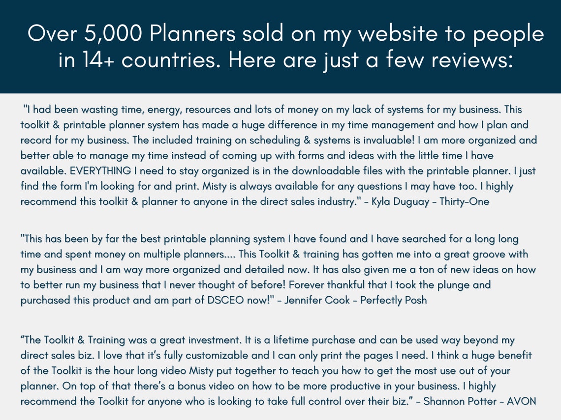 Direct Sales Printable Planner, Direct Sales Planner, Direct Sales ...