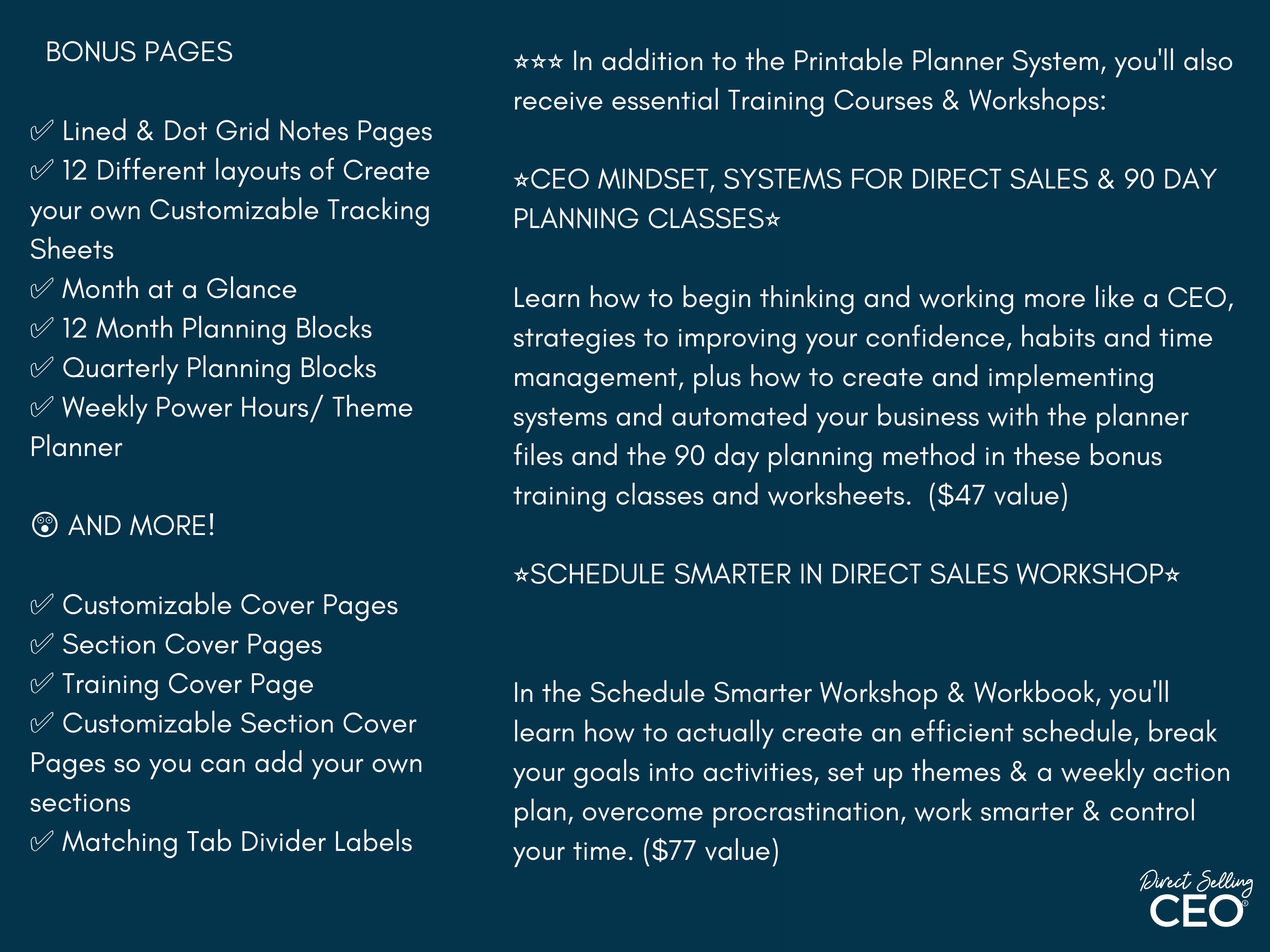 Direct Sales Printable Planner, Direct Sales Planner, Direct Sales ...