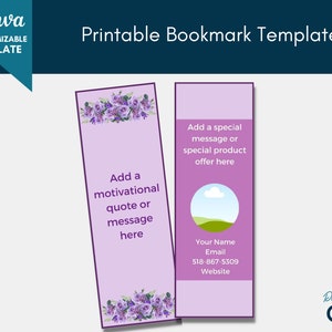 Direct Sales Editable Printable Bookmark Template, Canva Bookmark ...