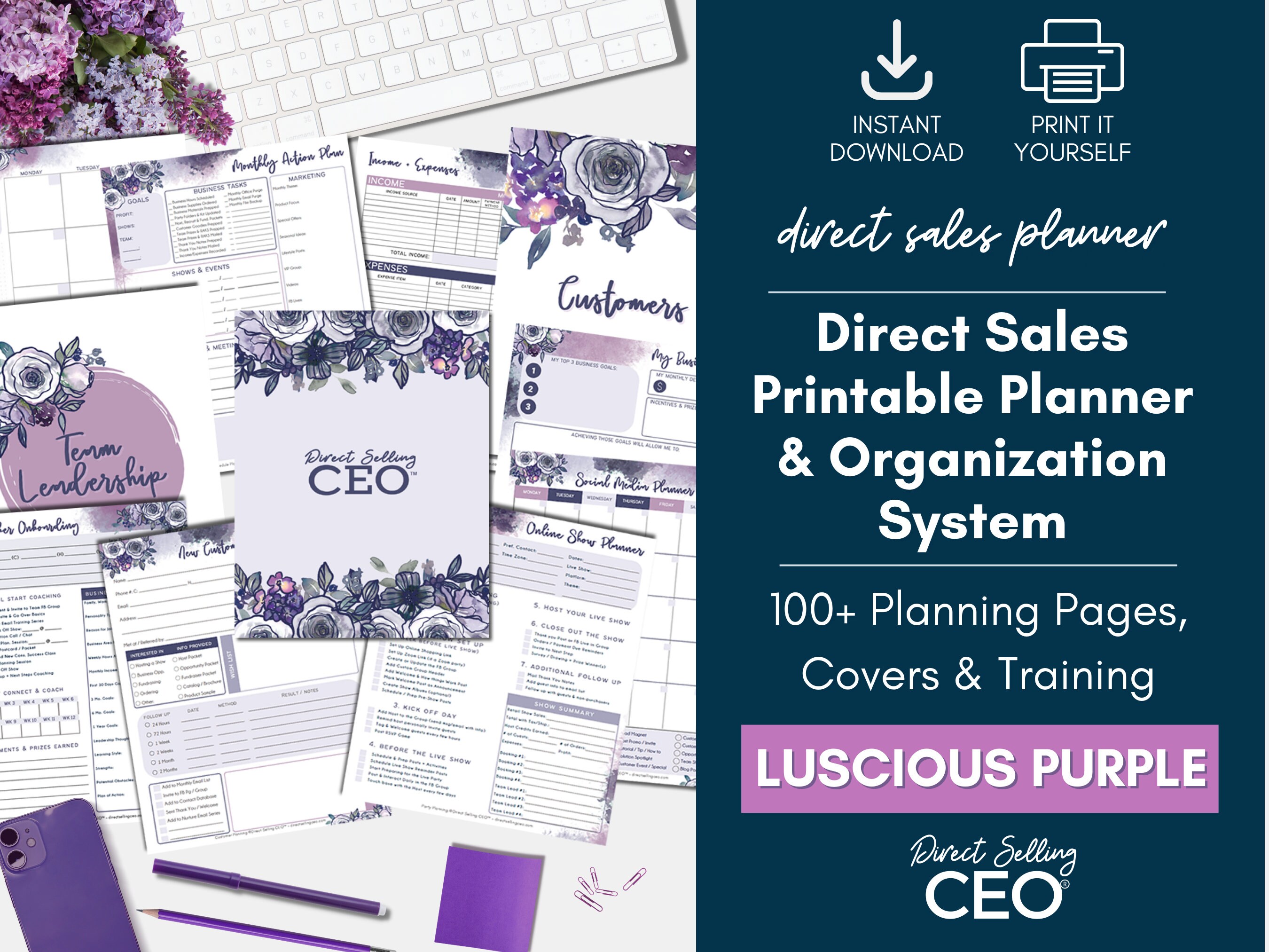 Direct Sales Printable Planner, Direct Sales Planner, Direct Sales ...